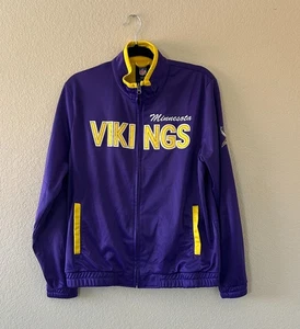 Offizielle NFL Minnesota Vikings Damen Jacke Größe XL/XG durchgehender Reißverschluss Taschen - Bild 1 von 6