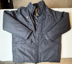 Caterpillar Jacke Herren XL Arbeitskleidung neu definiert isoliert Mantel Kapuze durchgehender Reißverschluss - Bild 1 von 12