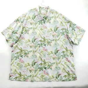 Tommy Bahama Shirt Mens 3XB Blue Silk Hawaiian Big & Tall Camp Short Sleeve - Picture 1 of 12