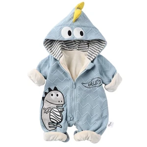 Baby Overall Winter Schneeanzug Baby Dinosaurie Fleece Strampler Wärmer Winter O - Bild 1 von 7