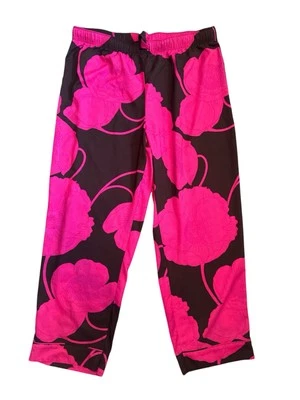 Pantalones para dormir florales Ann Taylor rosa marrón para mujer talla grande ropa de salón brillantes Foto 1 de 4