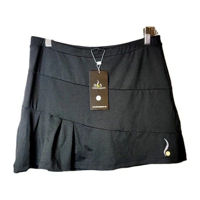 365 Tennis Skirt Tennis Skort Black Ruffled Size S Pickleball Golf Athletic NWT  - Image 1 of 4