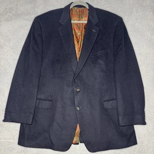RALPH LAUREN Blazer Uomo Cashmere Seta Lana Blu Navy | Taglia 52L - Foto 1 di 11