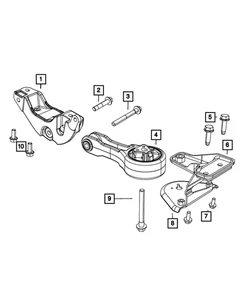 Genuine Mopar Engine Mount Bracket Lower 5147260AD - Bild 1 von 1
