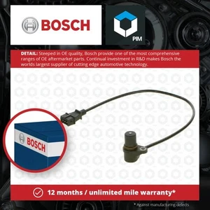 RPM / Crankshaft Sensor fits NISSAN TERRANO R20 2.7D 97 to 06 TD27TI Bosch New - Picture 1 of 7