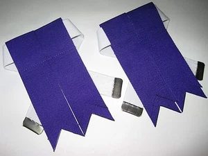 Solid BLUE Kilt Hose Garter Flashes for Men NEW - FREE SHIPPING ! - Picture 1 of 1