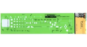 Berol Rapidesign Template - Flow / Pipe / Plumbing - R-42 - Picture 1 of 1