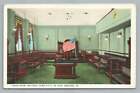 National BPOE Home BEDFORD VA Lodge Room Interior ~ Antique Postcard 1937