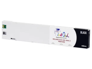 440ml InkOwl BLACK Compatible Cartridge for Roland ECO-SOL MAX 2 (ESL4-4BK) - Picture 1 of 1