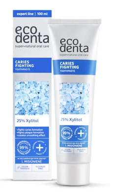 Ecodenta 25% Xylit Holistic Fluoride FREE Vegan Eco Zahnpasta 100ml