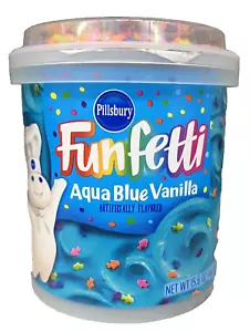 Pillsbury Funfetti Aqua Blue Vanilla Frosting 15,6 oz - Foto 1 di 1
