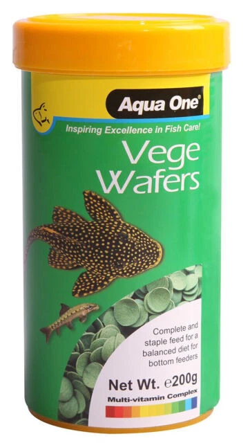 Aqua One Vege Wafers Fish Food - 200g (26052)