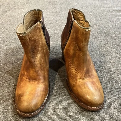 Bed Stu Mujer Botas Grito Cuero Marrón Envejecido Zapatero Boho Tacones Rústicos 8.5 Foto 1 de 4