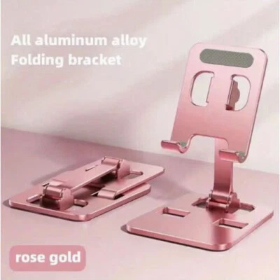 Universal Metal Desk Tabletop Phone iPad Tablet Stand Holder Foldable Adjustable - Image 1 of 4