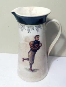 ANTIQUE PRINCETON TIGERS COLLEGE FOOTBALL PLAYER PITCHER RARE - Picture 1 of 11