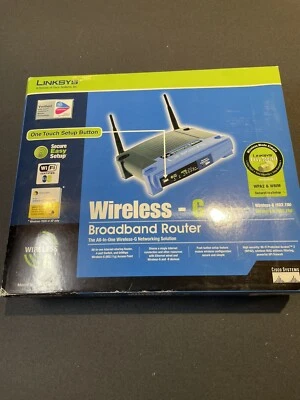 Linksys WRT54G Wireless G Wi-Fi Broadband 2.4 Ghz 4 Port Switch 802.11g Router - Image 1 of 4