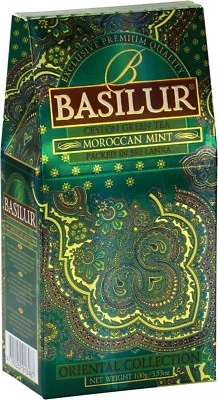 Té de Ceilán albahaca, colección oriental té de Ceilán menta marroquí paquete de 100 g Foto 1 de 4