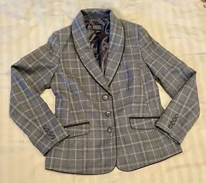 Pendleton Damenblazer blau kariert Knopf 100 % Schurwolle Größe 8 - Bild 1 von 8