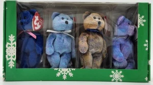 Nuovo! Ty Beanie Babies Jingle Beanies Collezione, Clubby 2,3,4 Ornamenti - Foto 1 di 6