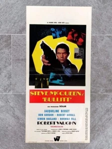 Locandina BULLITT Steve McQueen Poster Affiche 1'Edizione 1969 Auto Car Mustang - Foto 1 di 1