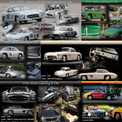 Coche modelo de resina MY64 1:64 1956 300SL Gullwing W198 Foto 1 de 4