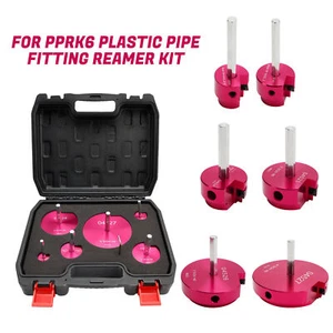 6 Piece 04529 for PPRK6 Plastic Pipe Fitting Reamer Kit Fit standard 1/2" drills - Picture 1 of 22