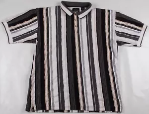 Vintage Greg Norman Collection Coogi Style Abstract Polo Collared Shirt Men's LG - Picture 1 of 5