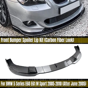3pcs Front Bumper Spoiler Lip Kit For BMW E60 E61 M Sport 2005-2010 CB Style New - Picture 1 of 8