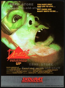 DEATH WARMED UP/OVER__Original 1984 impresión comercial anuncio/promoción de película__MICHAEL HURST - Imagen 1 de 1