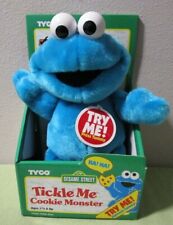 1996 90s Vtg NOS TYCO Sesame Street Tickle Me Cookie Monster Plush Toy