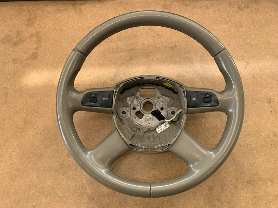 2005-2008 AUDI A6 QUATTRO  STEERING WHEEL BEIGE 4F0419091AH 1ZH - Image 1 of 4