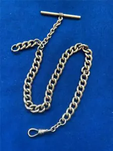 Victorian RFS& Co. 1/10 HEAVY 41 GRAMS YELLOW GOLD 13" WATCH CHAIN WITH BAR - Picture 1 of 1