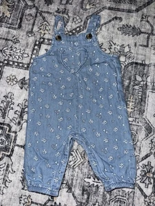 Old Navy Printed Flower Overalls for Baby Size 0-3 Months - Picture 1 of 4
