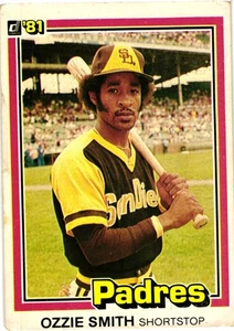 1981 Donruss - Ozzie Smith #1 FILLER - Bild 1 von 2