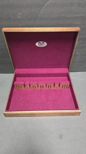 Fashion Manor anlaufgeschützte Bestecktruhe Holz Silberbesteck Aufbewahrungsbox Filz - Bild 1 von 10