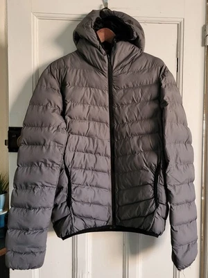 BRAVE SOUL Grey Puffa Jacket Coat Size Medium *Faulted*  - Image 1 of 4