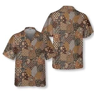 Paisley Geometric Pattern Hawaiian Shirt Paisley Shirt For Men And Wom - Picture 1 of 2