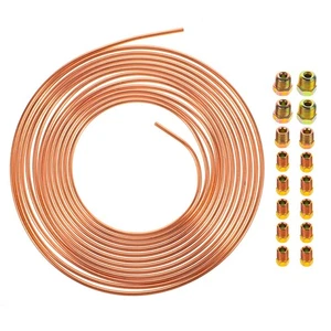 3/16 inch Car Brake Line Liquid Gas Cable with 16 PCS Screws - 25 inch Long - Bild 1 von 12