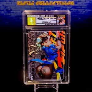 Chun Li Waifu Card Encased #50/99 Gold Foil Demigoddess Collection SLAB Street - Picture 1 of 6