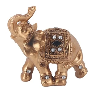 Elephant Ornament Elephant Statue Decor Large Elephant Statue Golden Elephant... - Picture 1 of 9