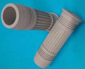 MANOPOLE MANUBRIO HANDLEBAR GRIPS GRIGIE BIANCHI SCUDO DEL SUD 125 - Picture 1 of 3