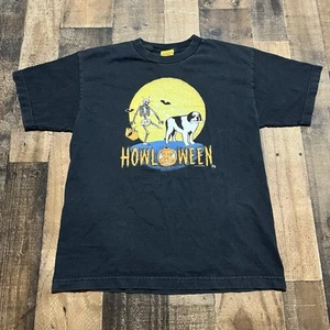 Vintage Big Dogs Halloween T-Shirt Skeleton Dog Santa Barbara Small 90’s - Picture 1 of 9