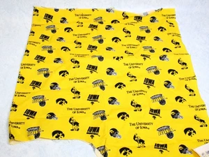 University of Iowa Hawkeye Fabric Cotton 40"x20" Gold & Black - Picture 1 of 3