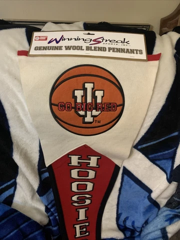 Indiana University Genuine Wool Blend Pennant From Winning Streak Sports / New Cover
