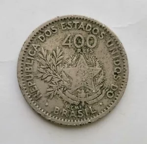 1901 Brasil 400 Arroz KM #505 Moneda Mundial - Imagen 1 de 2