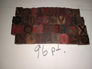 Zufälliger Buchdruck Posten Holz Buchstaben Blöcke/Typ 96 Pt. Weichen Typ hoch - Bild 1 von 1
