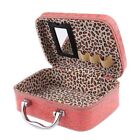 Leather Stylish Cosmetic Storage Vanity Box With Mirror For Woman