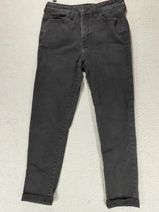 So Damen schwarz High Rise Curvy Crop Jeans Größe 9/29 Tapered Baumwollmischung Stretch - Bild 1 von 17