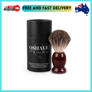 QSHAVE 100% Best Original Pure Badger Hair Shaving Brush Handmade for Men use AU - Picture 1 of 7