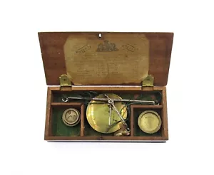 VINTAGE GOLD & SILBER MÜNZWAAGE & MÜNZGEWICHTE - IM HOLZETUI - Bild 1 von 3
